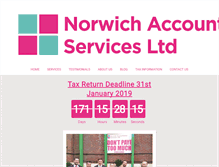 Tablet Screenshot of norwichaccountancyservices.co.uk